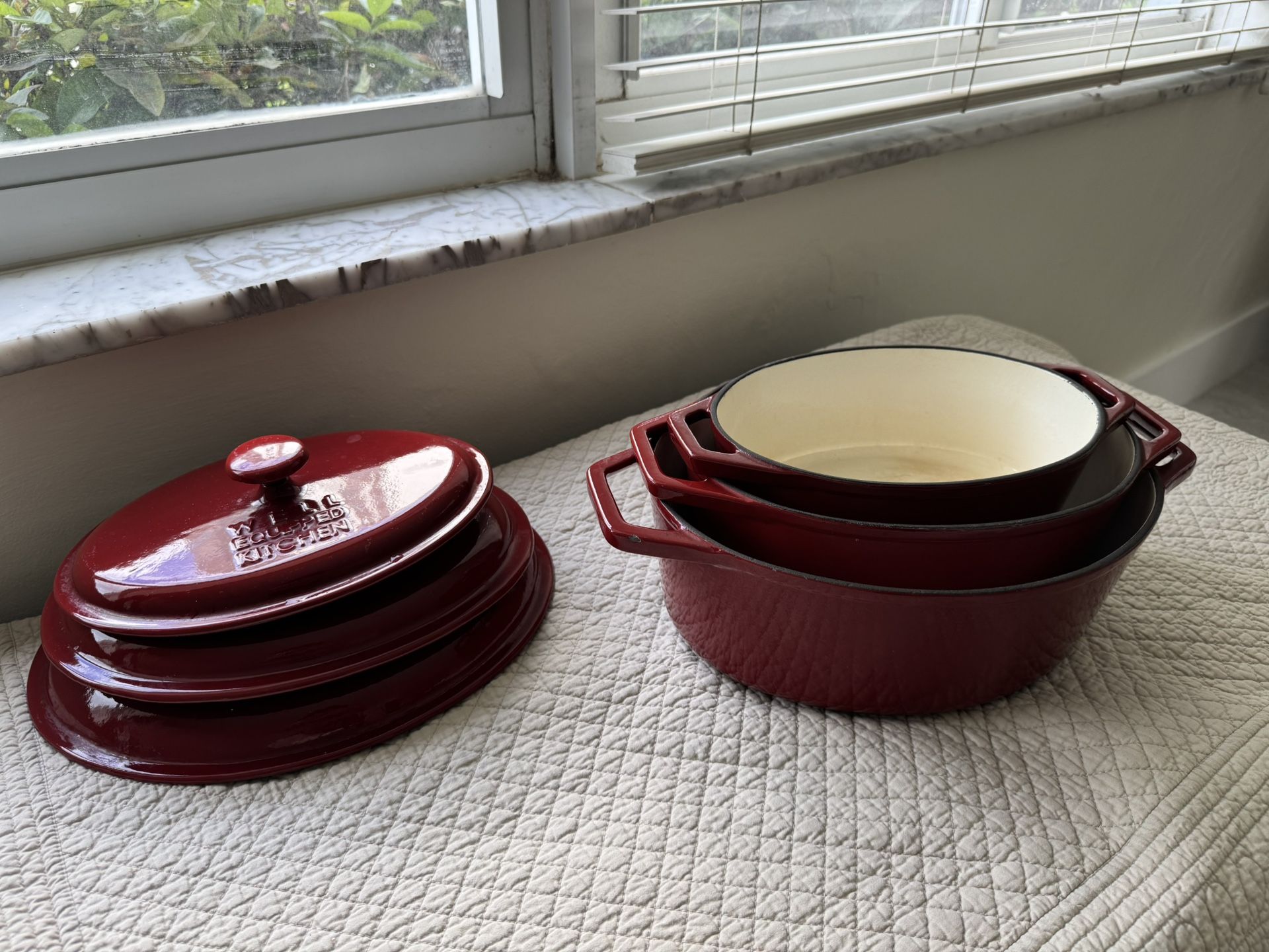 Well Equipped Kitchen Cast Iorn Pot Set Red,New Products : American Fashion Style Bags On Sale