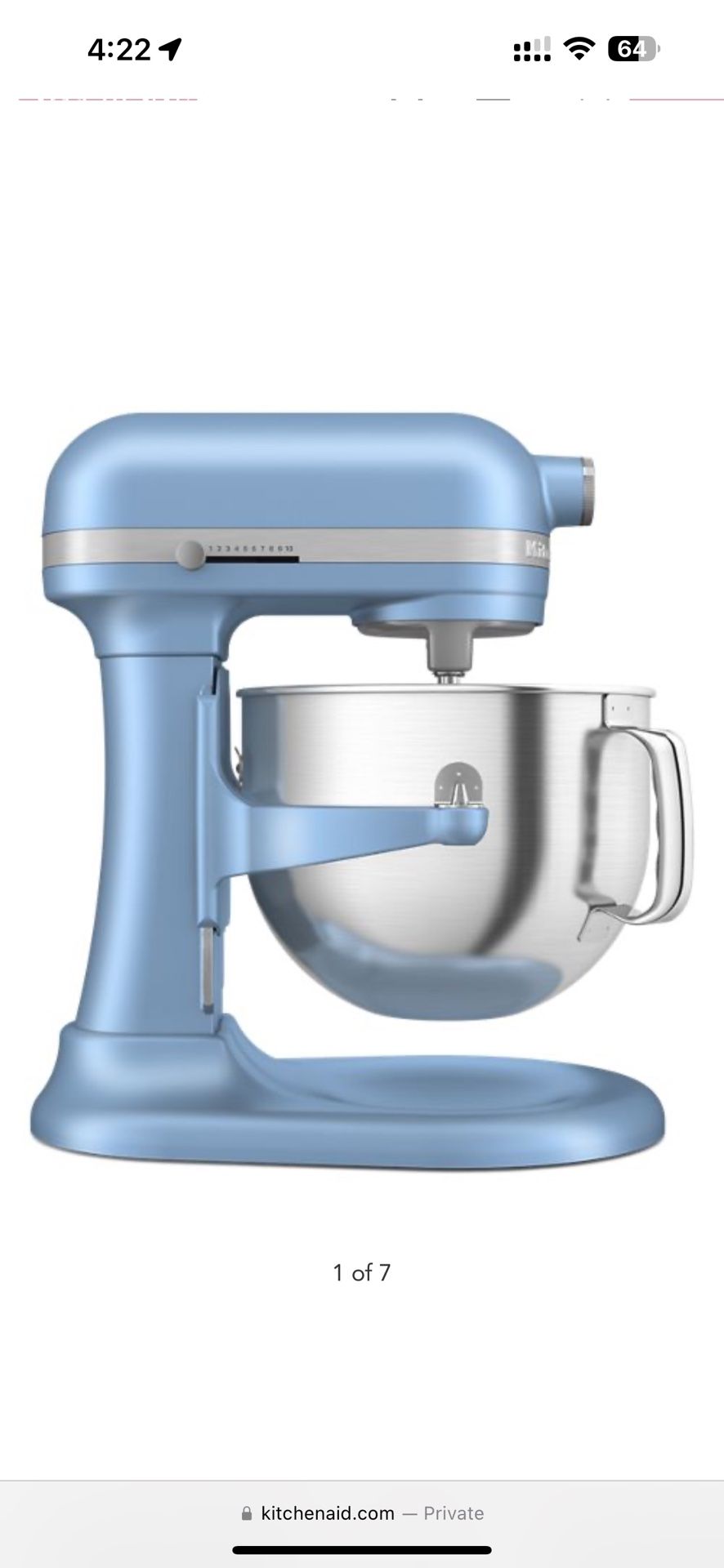 KITCHENAID MIXER 7 QUART BOWL