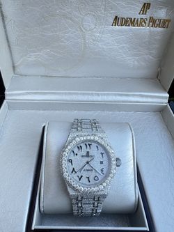 Iced Out Moissanite Watch !!! Pass Diamond Tester