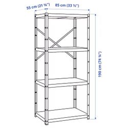 IKEA BROR White shelf unit  - NEW - Impossible to find White color with 4 Shelves 