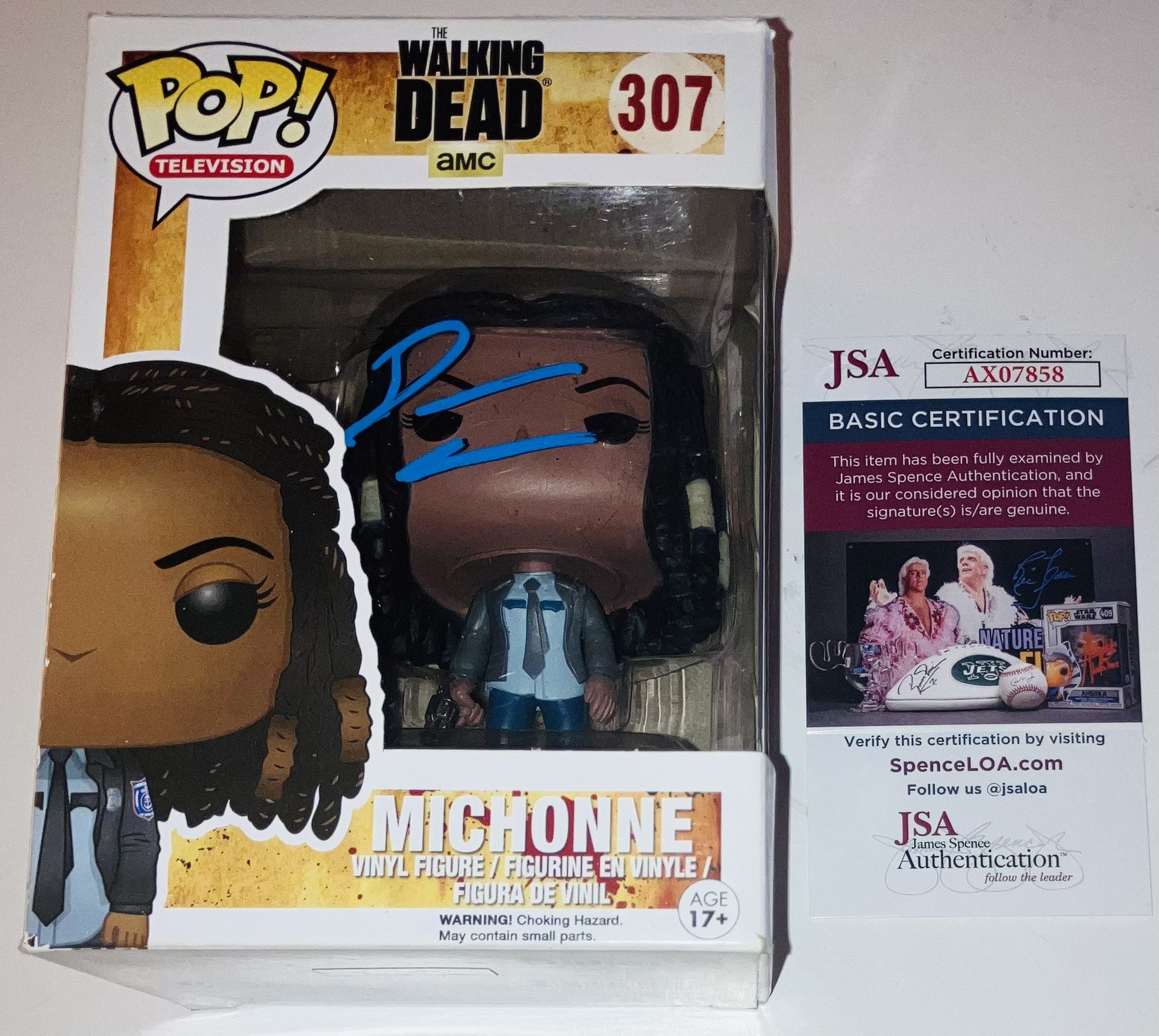 DANAI GURIRA SIGNED AUTOGRAPHED MICHONNE THE WALKING DEAD FUNKO POP #307 JSA COA