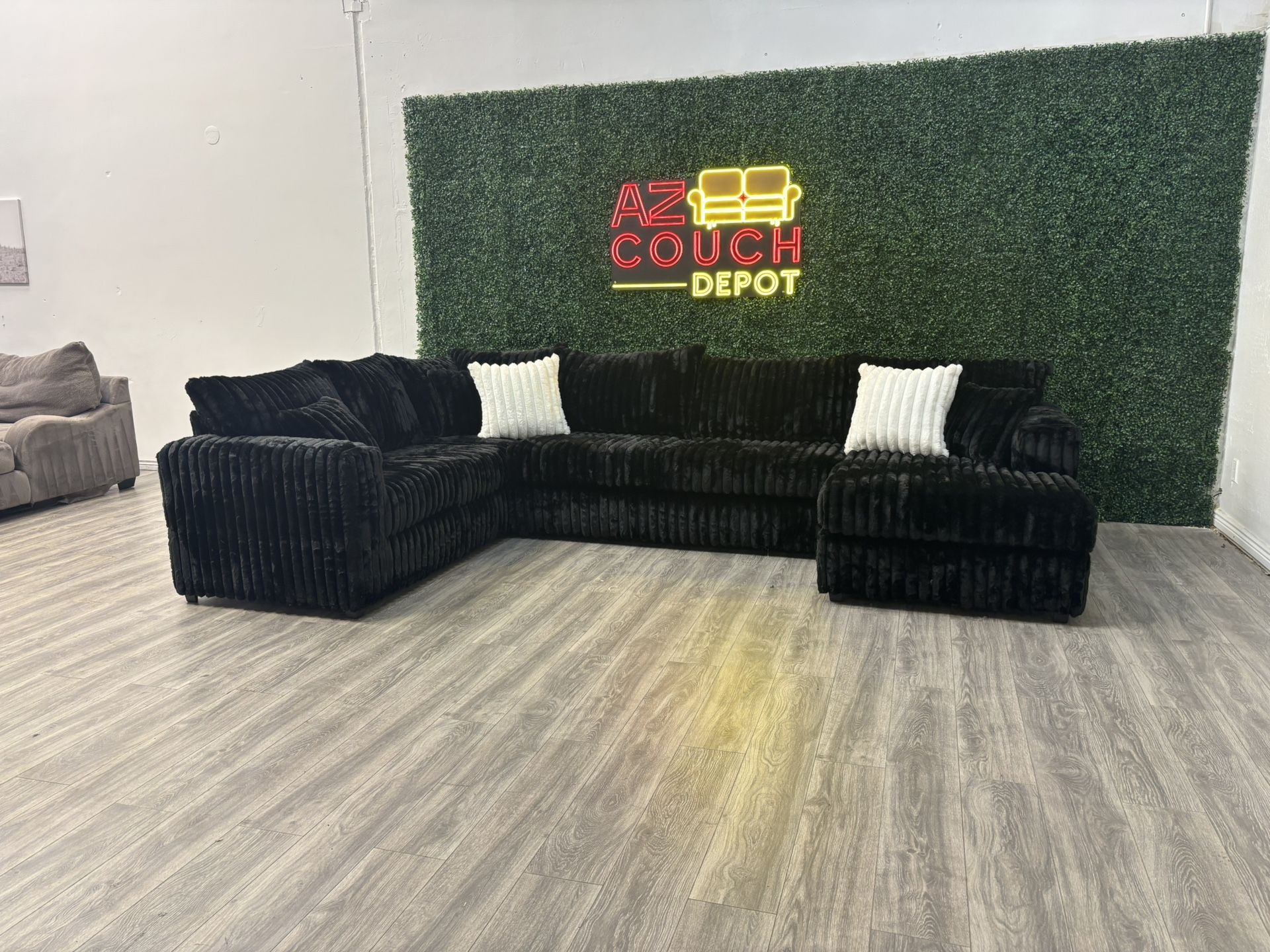 Sectional Couch Corduroy - Free Delivery