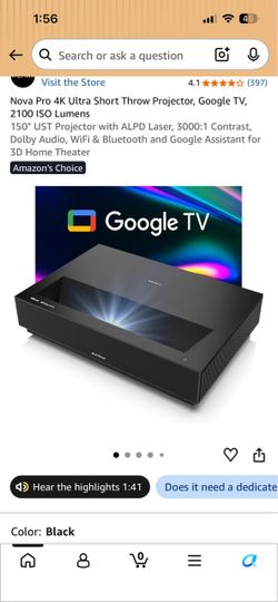 Wemax Nova Pro 4K Ultra Short Throw Projector