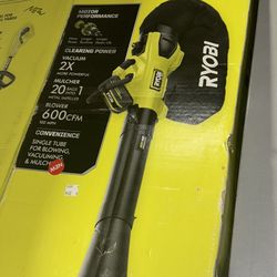 Ryobi 40 Volt cordless Jet Fan Blower / Vacuum Kit 