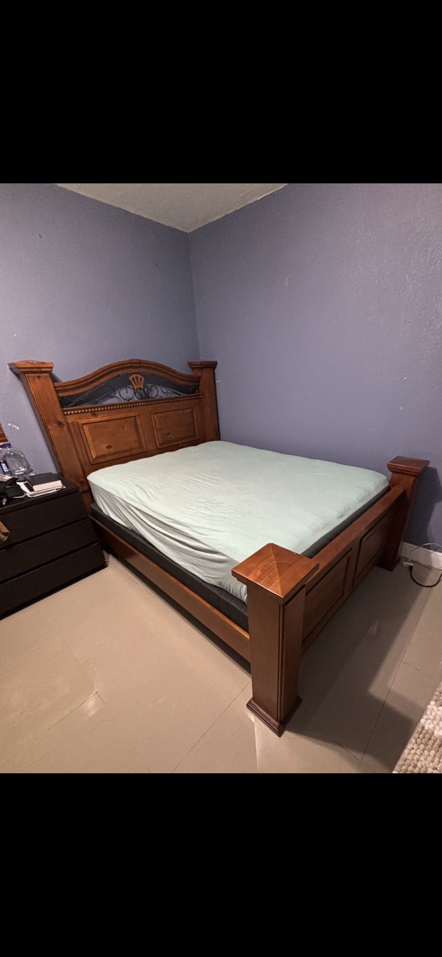 Queen Bed Frame + Hotel Collection Mattress