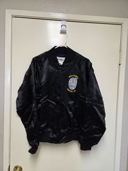 Vintage 80s Dragnet Adam 12 Cast Exclusive Satin LP Designs USA Jacket Size XXL
