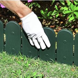 7pcs Green Yard Landscaping Fence Liner Lawn Edge Barrier