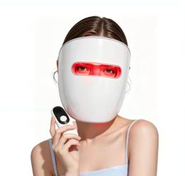 LED Light Therapy Face Mask, Flexible Silicone Facial Mask with 280 LEDs, 8 Color Light Therapy, Rechargeable LED Face Mask for Skin Care & Anti-Aging
