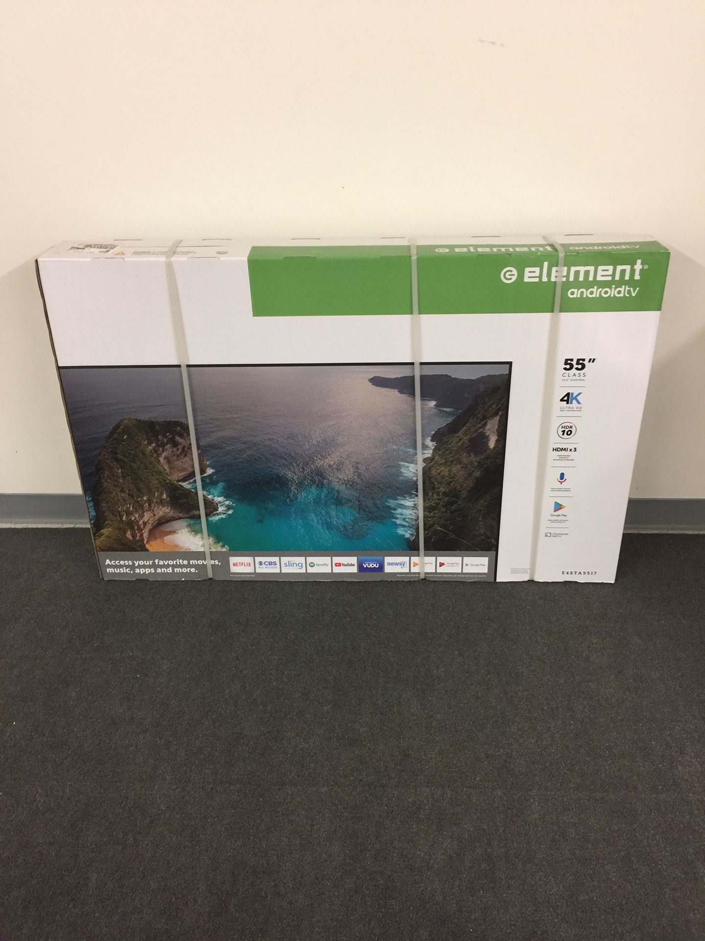 New Element 55” 4K UHD Smart Android TV with Google Assistant