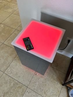 LED Adjustable Color Light Stand End/Side Table