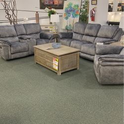 3 Pc Power recliner in living room