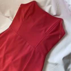 Bright Pink Strapless Dress 