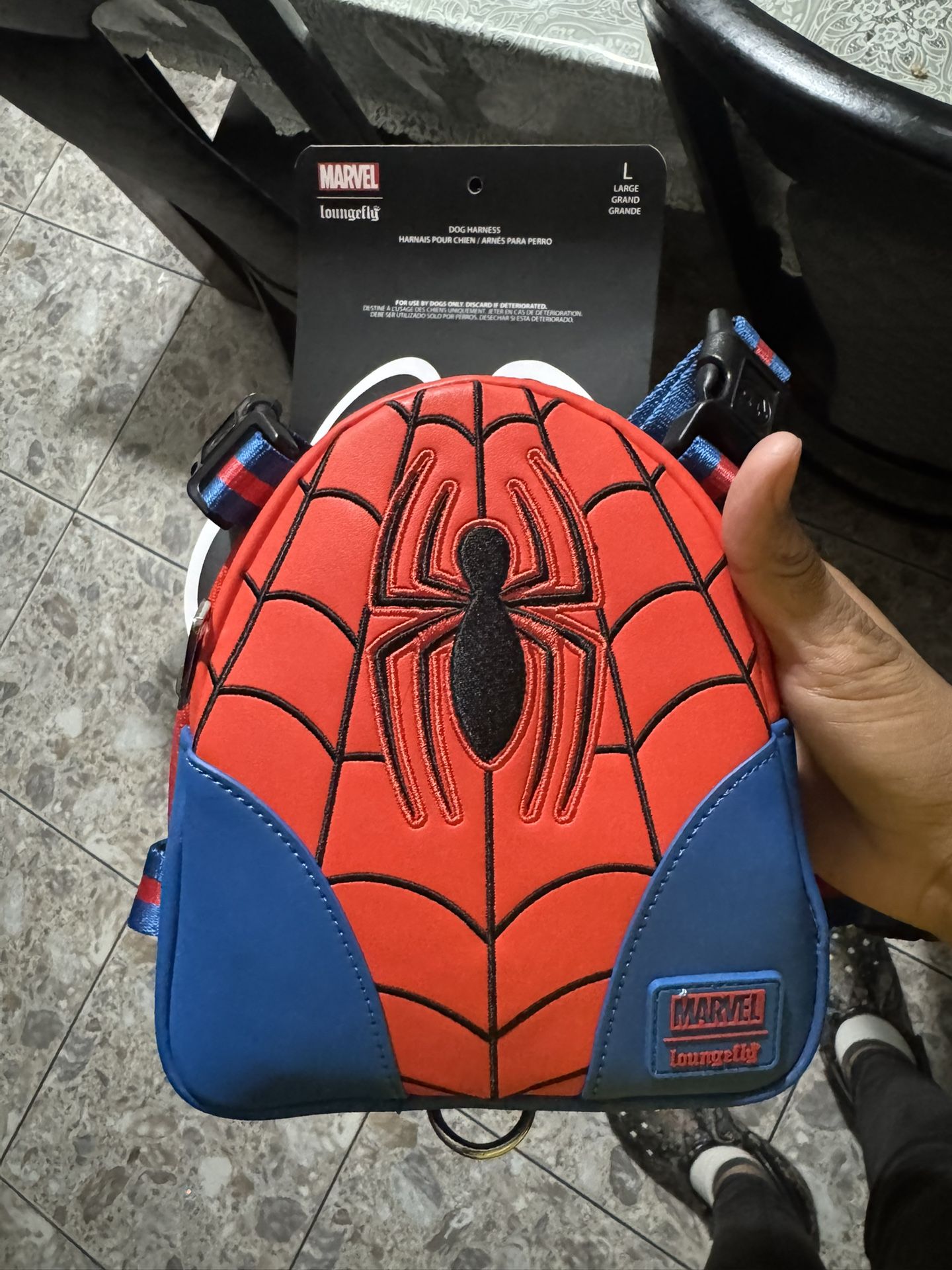 Dog Harness Spiderman Backpack 