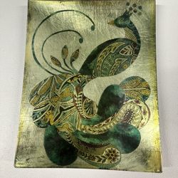 Peacock Plate -decorative