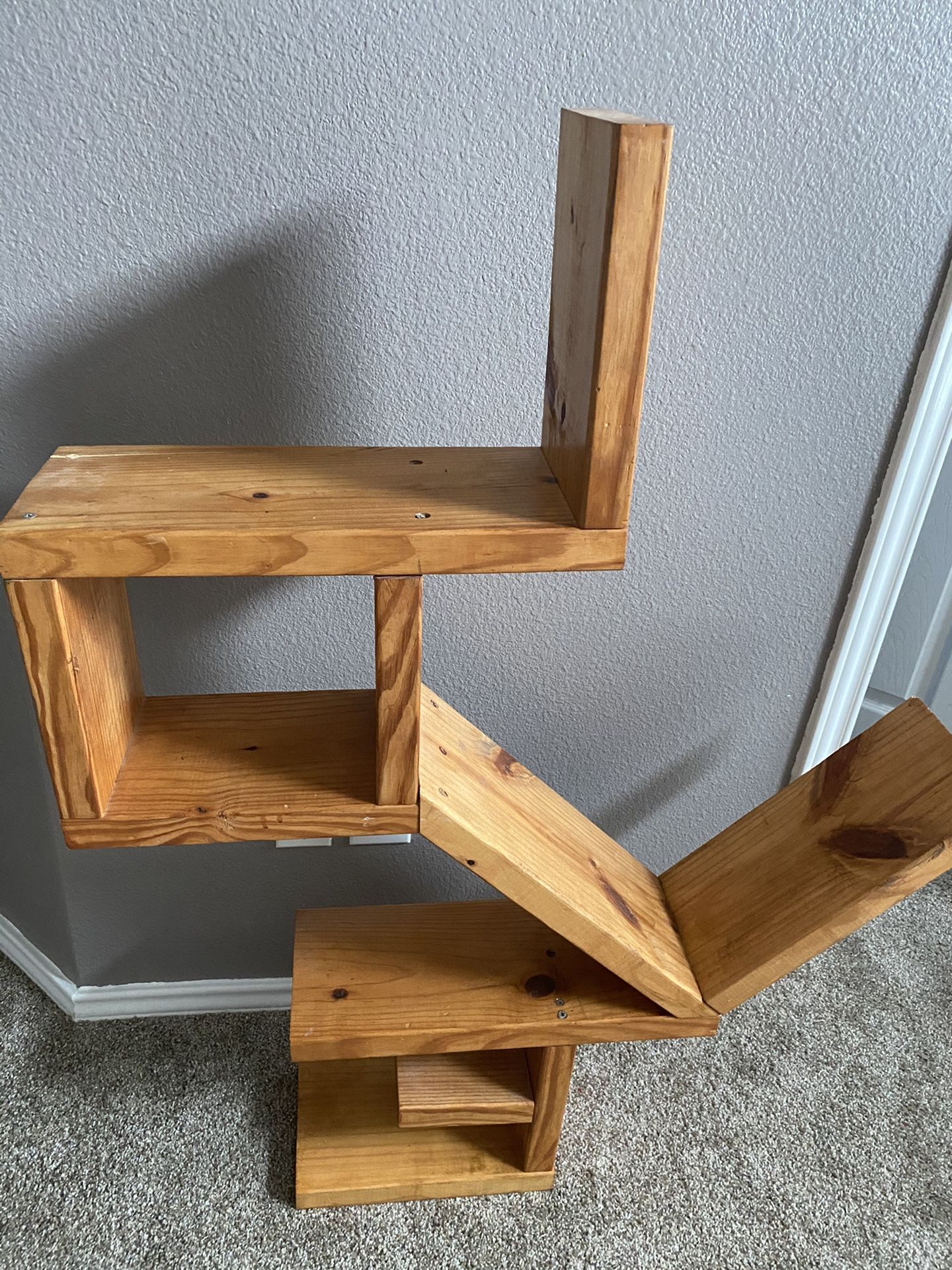 Wood shelves