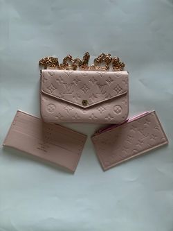 Designer Pink Wallet on a Chain With Cardholder and Key Pouch