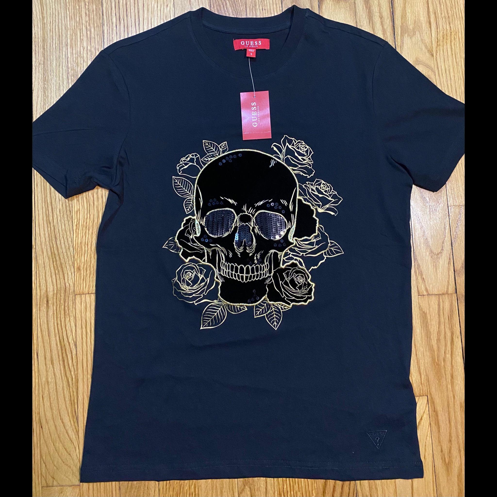 Guess Los Angeles Skull In bordered T-Shirt Men’s Size Small New W Tags