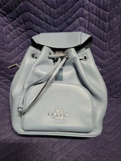 Mini Light Blue COACH Backpack
