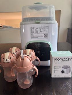 MomCozy Bottle Washer Sterilizer, 4 Munchkin Straw cups & 95 washer tablets