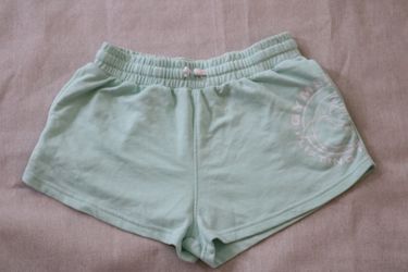 Gymshark Shorts Mint Green Legacy Graphic Print Cotton Blend Shorts Size S Women