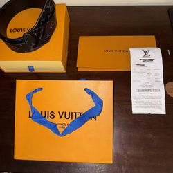 Louis Vuitton Monogram Eclipse Belt. 