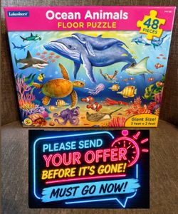 Lakeshore Ocean Animals Floor Puzzle 48 Pieces