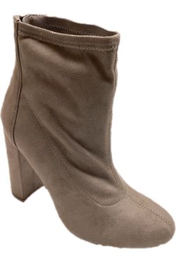 Taupe Faux Suede Ankle Boot