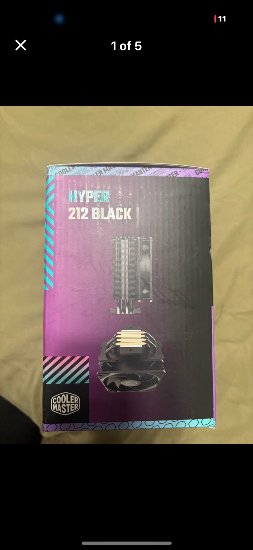 Cooler Master 212 Black CPU Air Cooler NEW