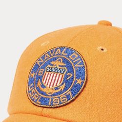 Polo Ralph Lauren Naval USRL Wool Blend Fitted Ball Cap Size M K Swiss Patch