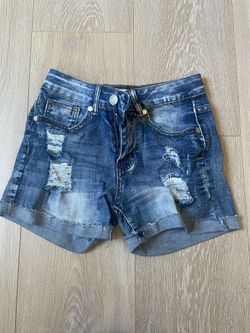 Dark Wash Ripped Blue Jeans