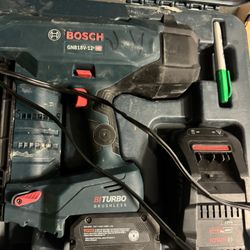 2 Bosch PROFACTOR 18V Concrete Nailer comes with 2 batteries 1 charger and 6 boxes of nails
