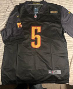 Black Jayden Daniels Washington Commanders Jersey Size XXL