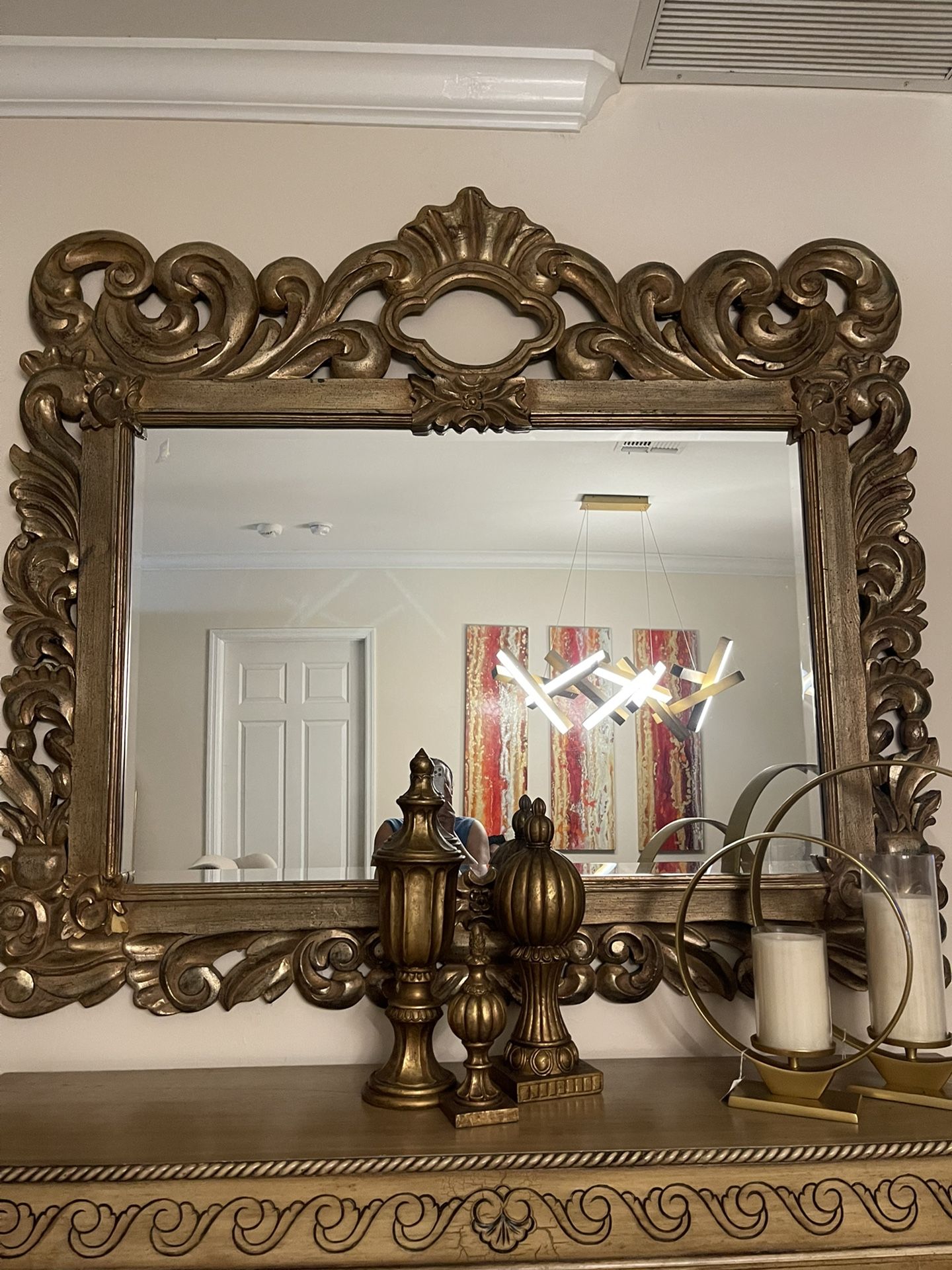 Antique vintage xl mirror