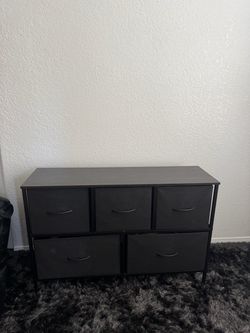 Dresser with fabric drawers