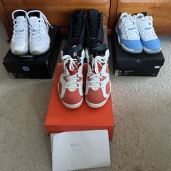 WTS (PLEASE READ DESCRIPTION) Jordan 11 “UNC” Jordan 11 “University Blue” Jordan 13 “Bred” Jordan 6 “Gatorade”