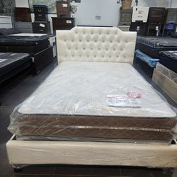 Full Bed Frame $299  __ Mattress And Box Spring $199