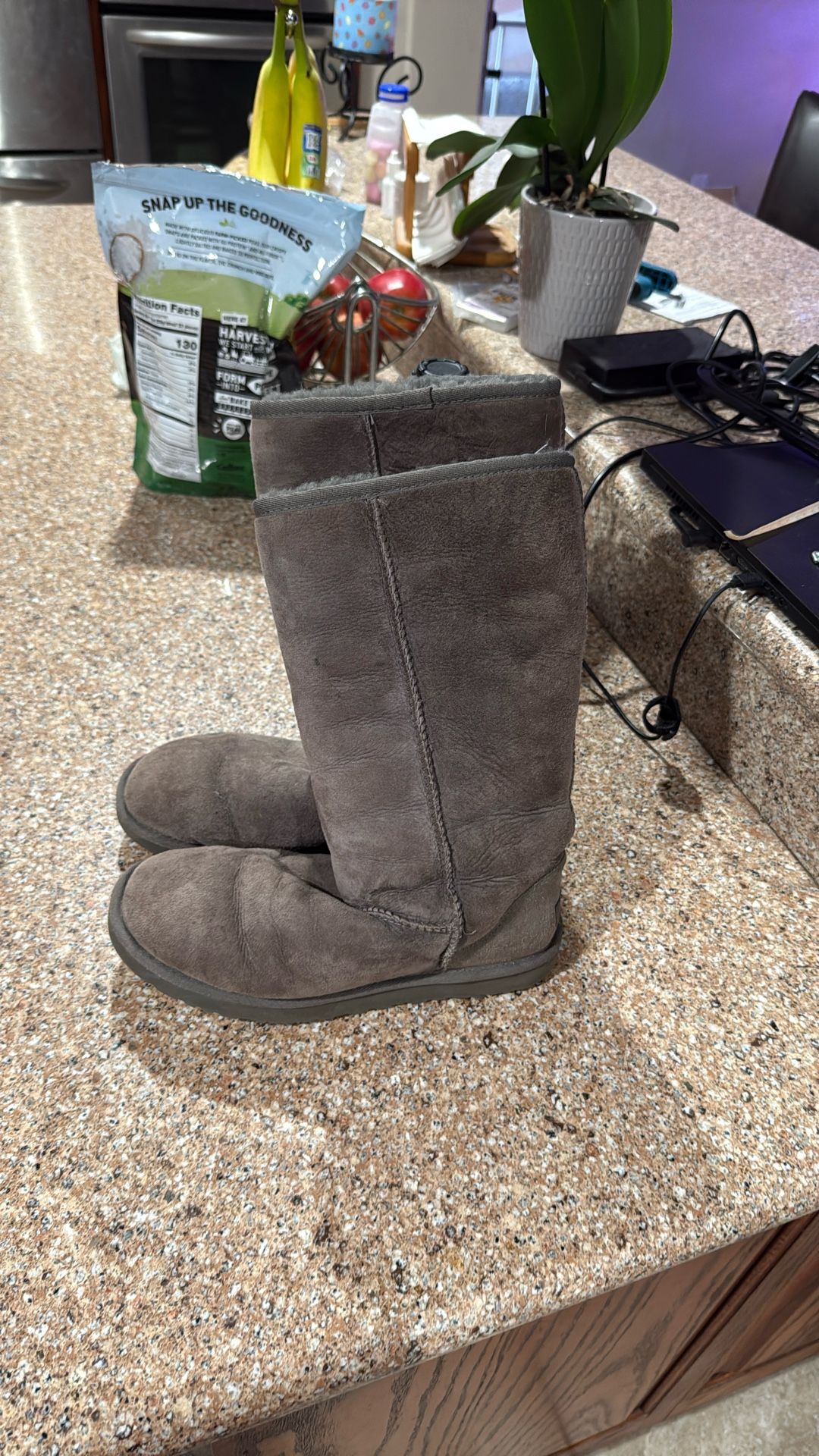 Tall Ugg Boots Grey Size 8 Classic Ultra.