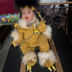 Native American porcelain doll 