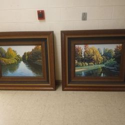 2 Very Large Light on Water Painting's 