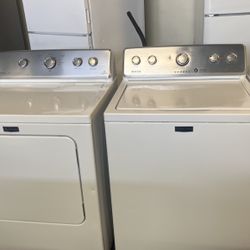 Maytag He Top Load Washer With Agitator And Gas Dryer Set 