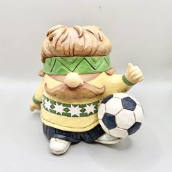 Jim Shore Heartwood Creek “Goal Oriented” Soccer Gnome Figurine (contact info removed)