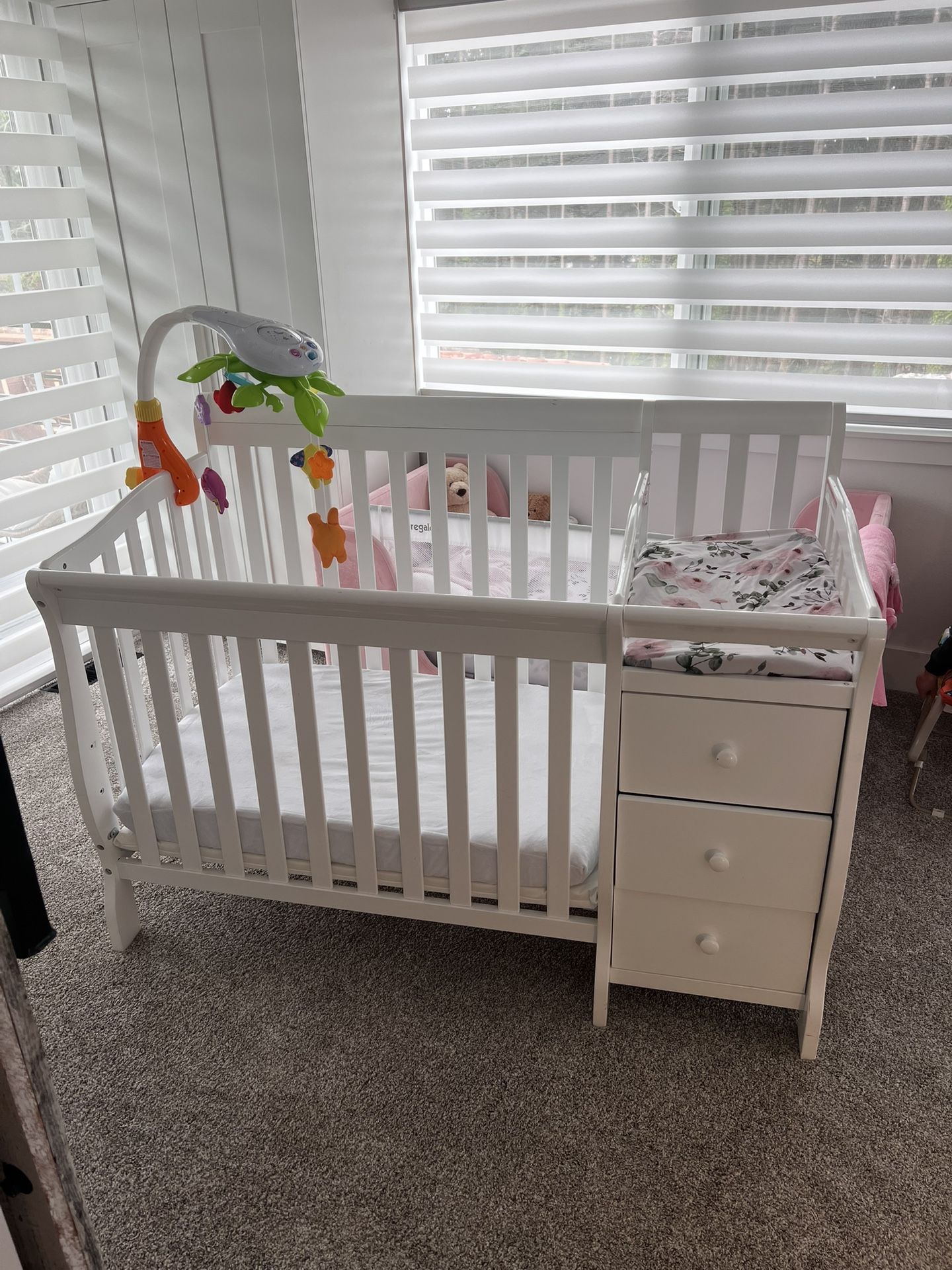 MINI Crib With Mattress Mobile Mattress Sheet