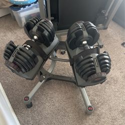 Bowflex Adjustable Weights And Stand! 