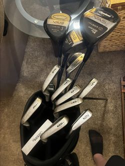 Vintage Golf Clubs With Bag