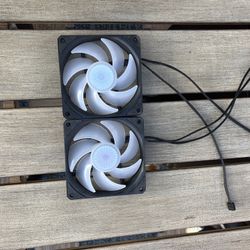Two Cooler Master SickleFlow 120 V2 RGB Square Frame Fan In Good Condition
