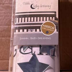 Shhhh… Baby Dreaming Wall Decal With Mirror Embellishments 