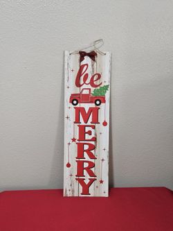 Red Christmas Truck Sign