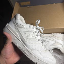 USED - New Balance 550 – Triple White 9.5 MEN 
