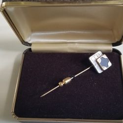 Vintage GWB Lapel Pin - Sterling & VBO 14k Gold