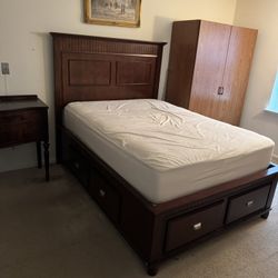 Full Size Bed frame And Mattress 